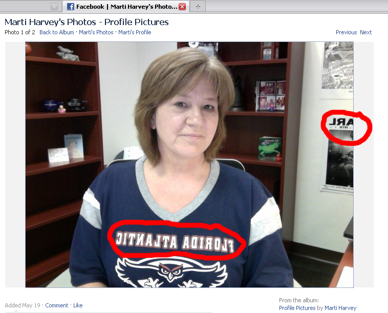 facebook profile picture fly. Above is Student Media Director Marti Harvey's Facebook profile picture.